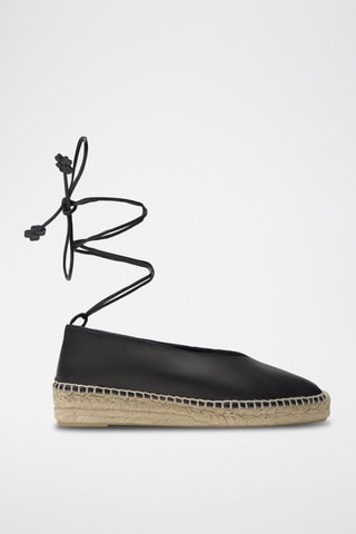 Espadrillas in pelle Gea - Nero  - Castañer