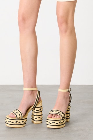 Sandali con tacco Flas - Beige - Castañer