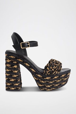 Sandali con tacco in pelle Anne - Nero  - Castañer