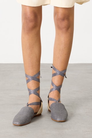 Ballerine in lino New Gala - Grigio  - Castañer