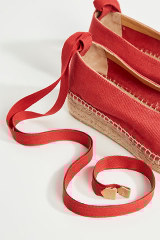 Ballerine in cotone bio Gea - Rosso - Castañer