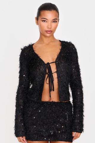 Cardigan - Nero - Pretty Little Thing