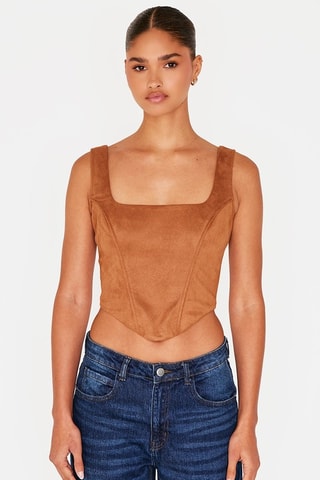 Crop top - Marrone - Pretty Little Thing