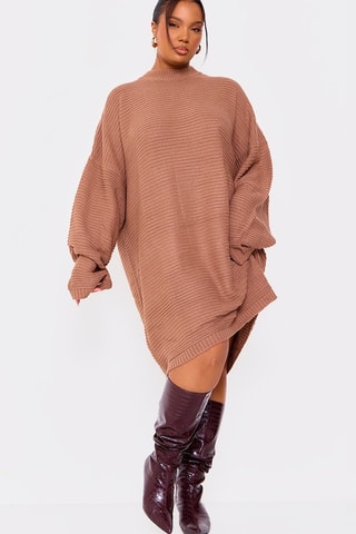 Trui-jurk - Lichtbruin - Prettylittlething