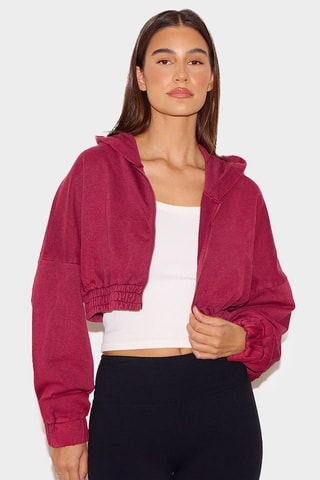 Felpa corta con cappuccio - Bordeaux - Pretty Little Thing