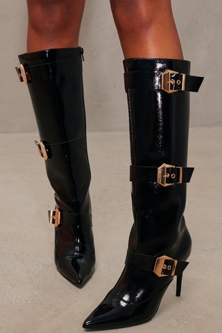 Stivali in vernice - Nero - Pretty Little Thing