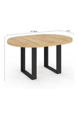 Mesa extensible Brixton - 110/150 x 75 x 110 cm