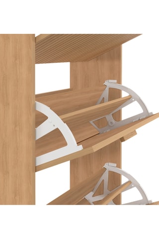 Zapatero de 3 puertas abatibles Faustine - 60 x 24 x 113 cm