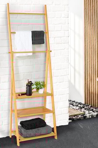 Toallero Maya - Estructura de bambú - 53 x 31 x 152 cm