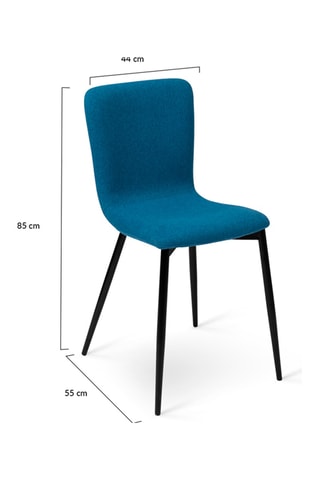 4 sillas Margot - Azul pato