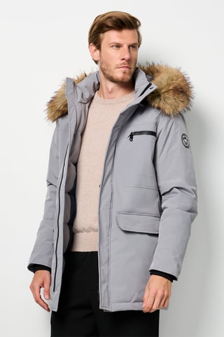 Anorak con capucha  - Gris