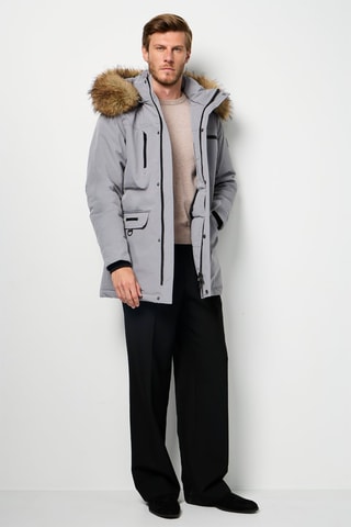 Anorak con capucha  - Gris