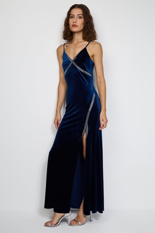 Vestido largo  - Azul