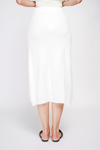 Falda midi  - Blanco