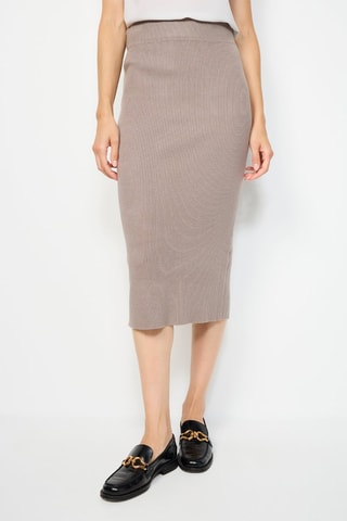 Falda de tubo de talle alto  - Gris