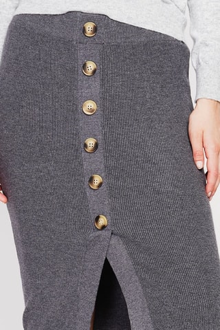 Falda midi  - Gris oscuro