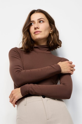 Body de seda  - Marrón