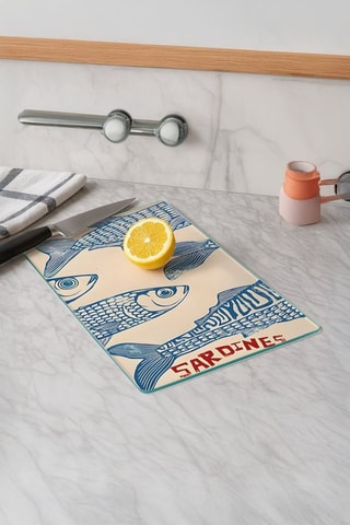 Planche à découper en verre trempé et silicone