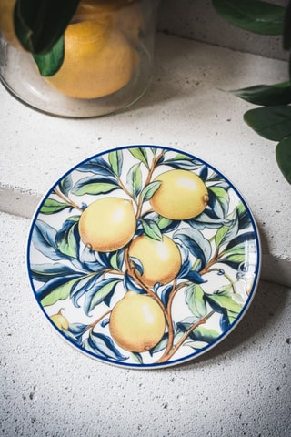 6 assiettes à dessert en céramique - 19 cm