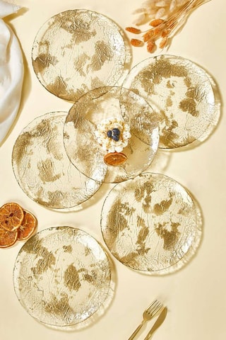 6 assiettes à dessert - 21 cm