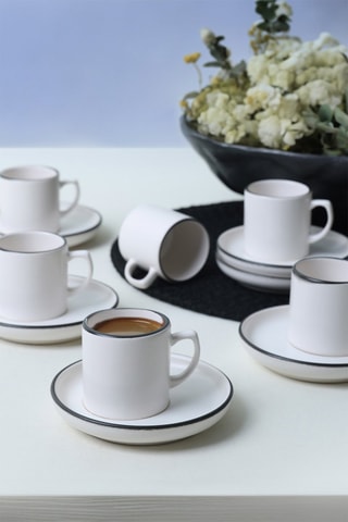 Service à café en grès - 6 personnes