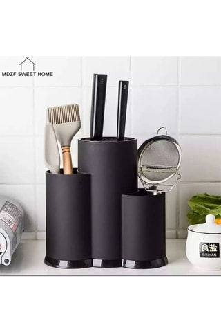 Organiseur de cuisine - 22 x 12 x 22 cm - Noir