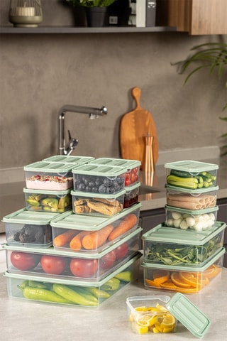 18 boîtes de conservation en plastique sans BPA - 35 à 350 cl