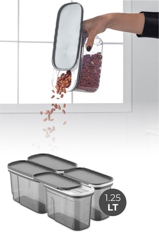 4 boîtes de conservation - 1250 ml