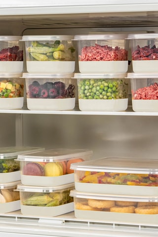 14 boîtes avec couvercles en plastique sans BPA - 55 à 200 cl