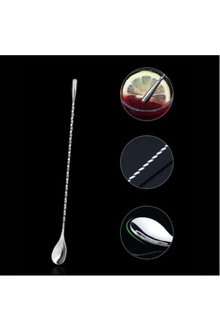 Cuillère de cocktail en acier inoxydable - 30,5 cm