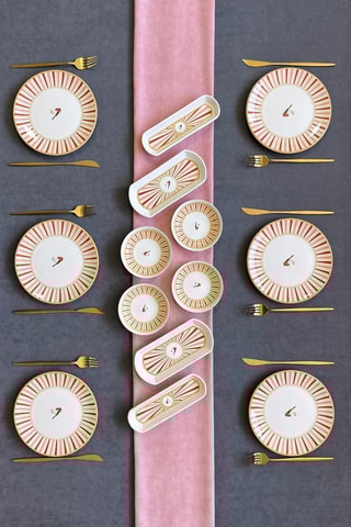 Service petit-déjeuner en céramique - 14 pièces