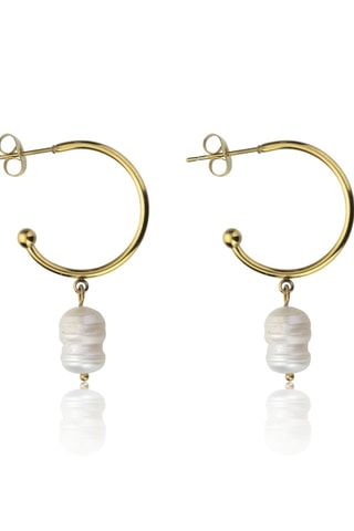 Boucles d'oreille Noa - Acier inoxydable & perles 