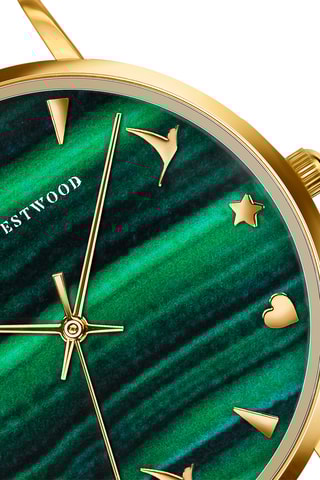 Orologio al quarzo in pelle - Marrone e dorato - Emily Westwood