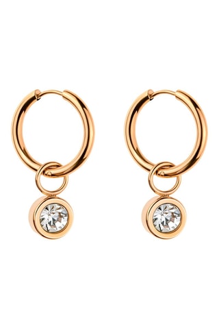 Orecchini a cerchio - Dorato e bianco - Victoria Walls