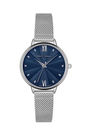 Orologio al quarzo in acciaio e diamante