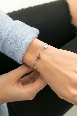 Parure Heart & bird Motive - Argentato - Victoria Walls