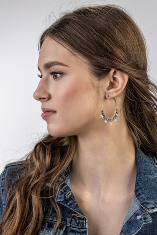 Orecchini a cerchio Eden - Quarzo rosa - Emily Westwood