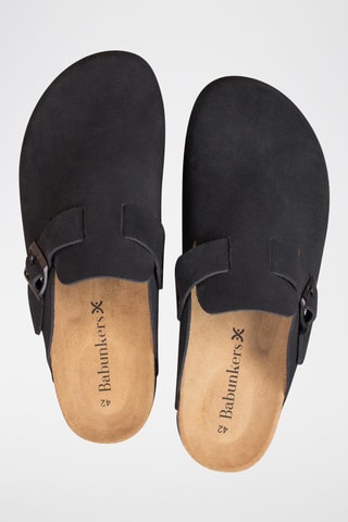 Nubuck Clogs Rosso Zwart