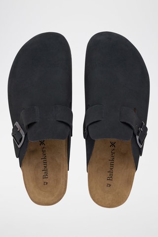 Nubuck Clogs - Zwart