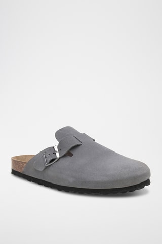 Leren Clogs - Grijs