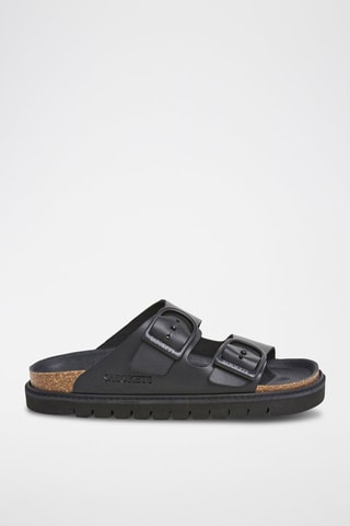 Sandalias de piel - Negro