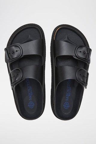 Sandalias de piel - Negro