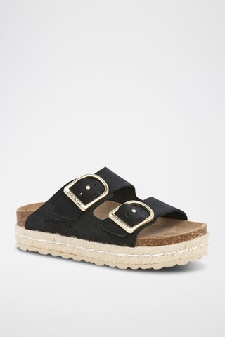 Sandalias de nobuk - Negro