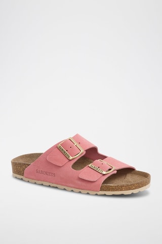 Sandalias de nobuk - Rosa