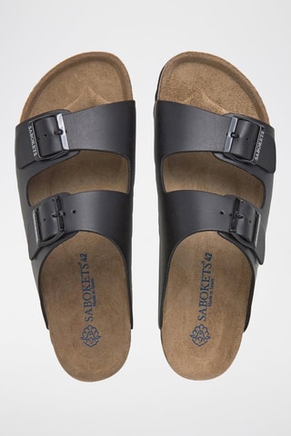 Sandalias de piel - Negro