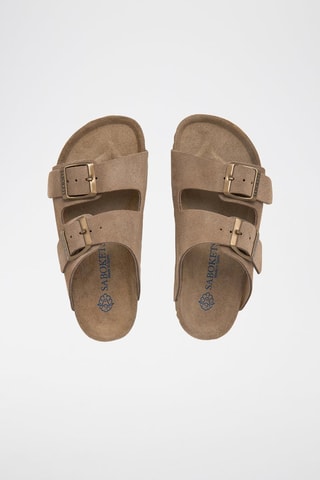 Sandalias de nobuk - Marrón