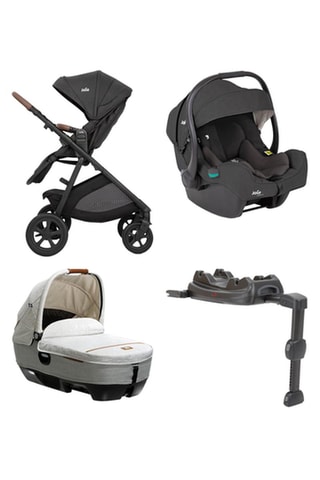 Set Kinderwagen, autostoeltje, reiswieg en basis