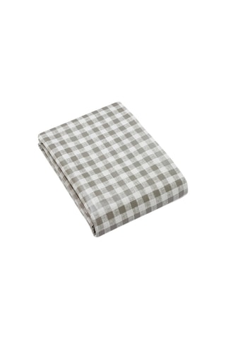 Tovaglia antimacchia Effetto vichy - Taupe ed ecrù