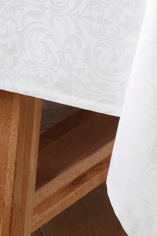 Tovaglia tessuta rettangolare Jacquard Baroque  - Bianco