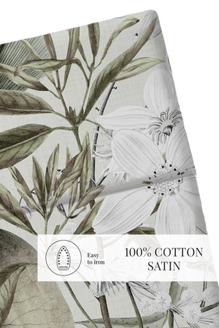 Lenzuolo sopra in raso di cotone 80 fili/cm² - Verde chiaro